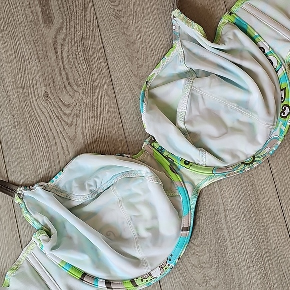 Freya Patterned Bikini Top, 38H - Picture 6 of 8
